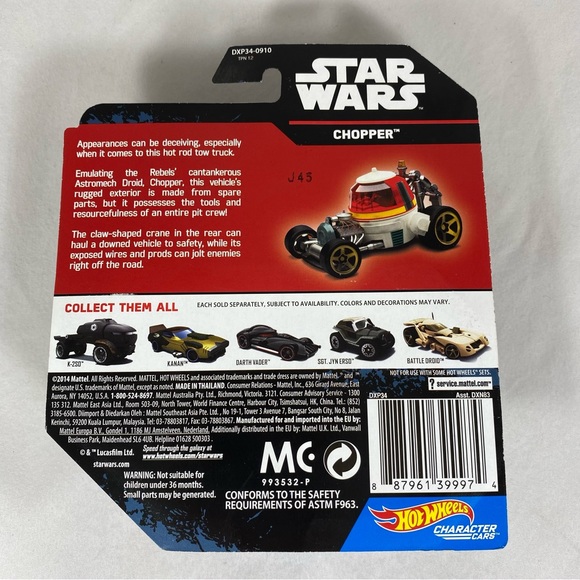 2014 Star Wars Hot Wheels Die Cast - CHOPPER and K-250 - Picture 4 of 7